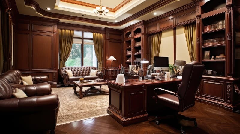 Inspiring Office Interior Design Classic Style Generative AI AIG 31