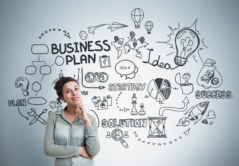 Inspirowana amerykanin afrykańskiego pochodzenia dziewczyna, plan biznesowy zdjęcia stock Inspirowana amerykanin afrykańskiego pochodzenia dziewczyna, plan biznesowy zdjęcia stock