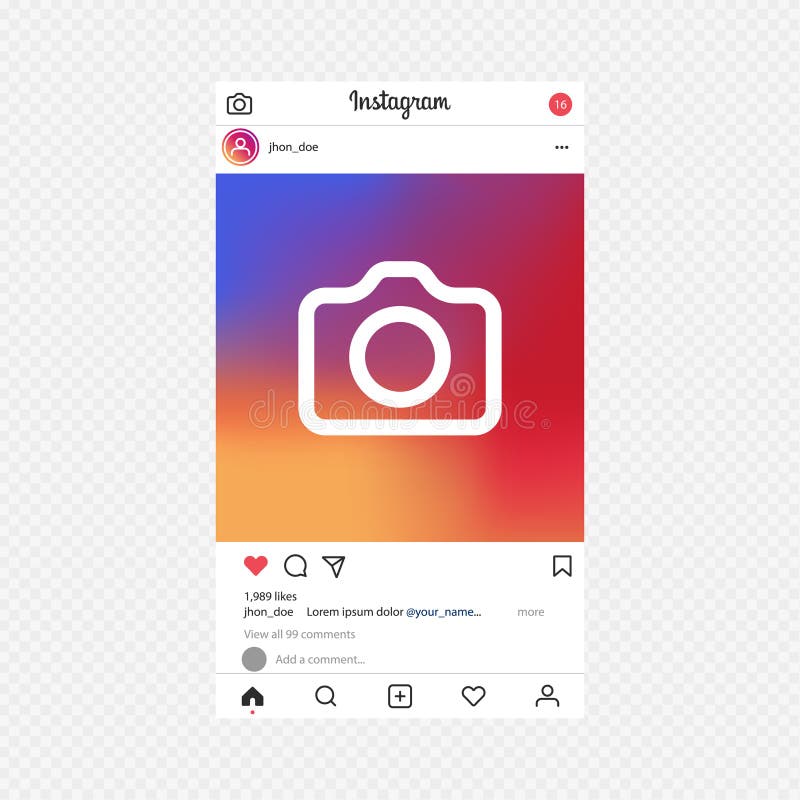 Instagram APP Vecteur de cadre de photo pour l'application Media social concept et interface illustration libre de droits Instagram APP Vecteur de cadre de photo pour l'application Media social concept et interface illustration libre de droits