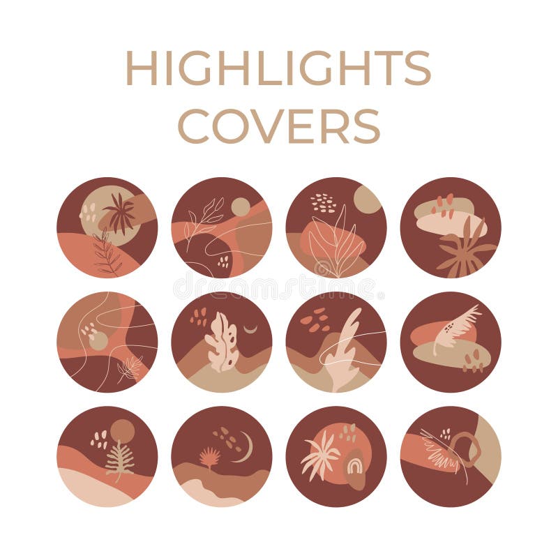 Instagram Highlights Stories Covers Icons Stock Vector Illustration Of Internet Comment
