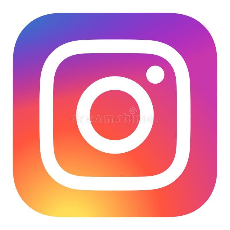 Instagram multicolor icon on white background. Instagram multicolor icon on white background