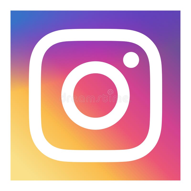 Instagram multicolor icon on white background. Instagram multicolor icon on white background