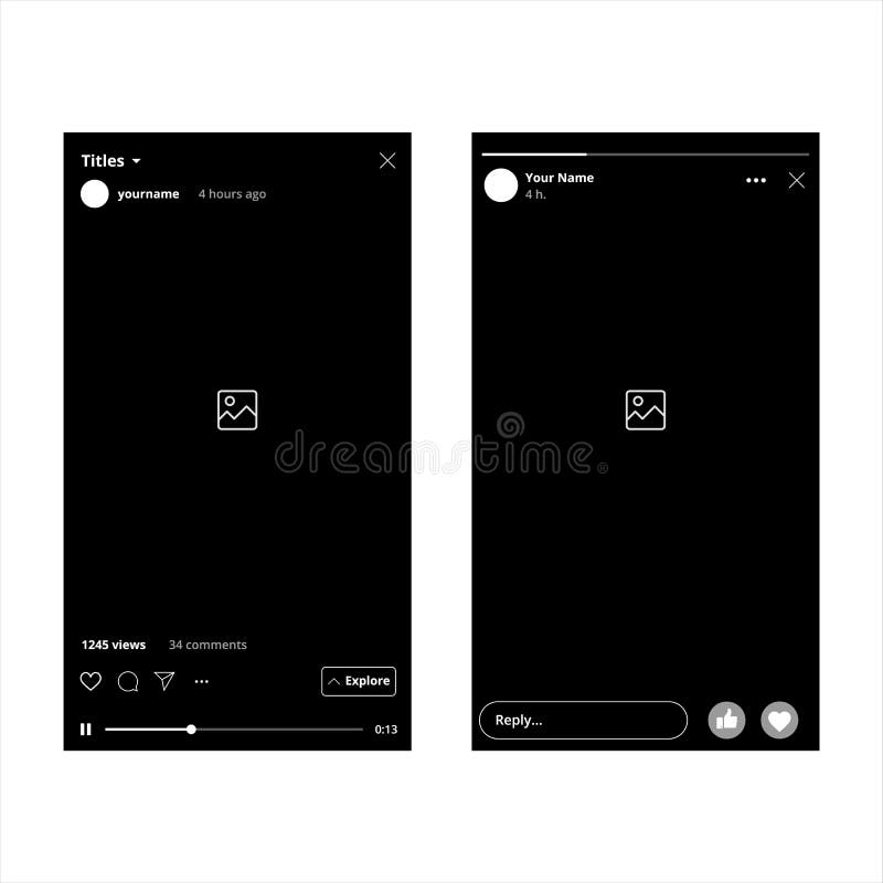 Hãy xem hình ảnh liên quan đến giao diện di động của Instagram IGTV và Facebook Stories Mobile Interface Vector để tận hưởng trải nghiệm bổ sung và trải nghiệm thú vị hơn trên hai nền tảng mạng xã hội này.