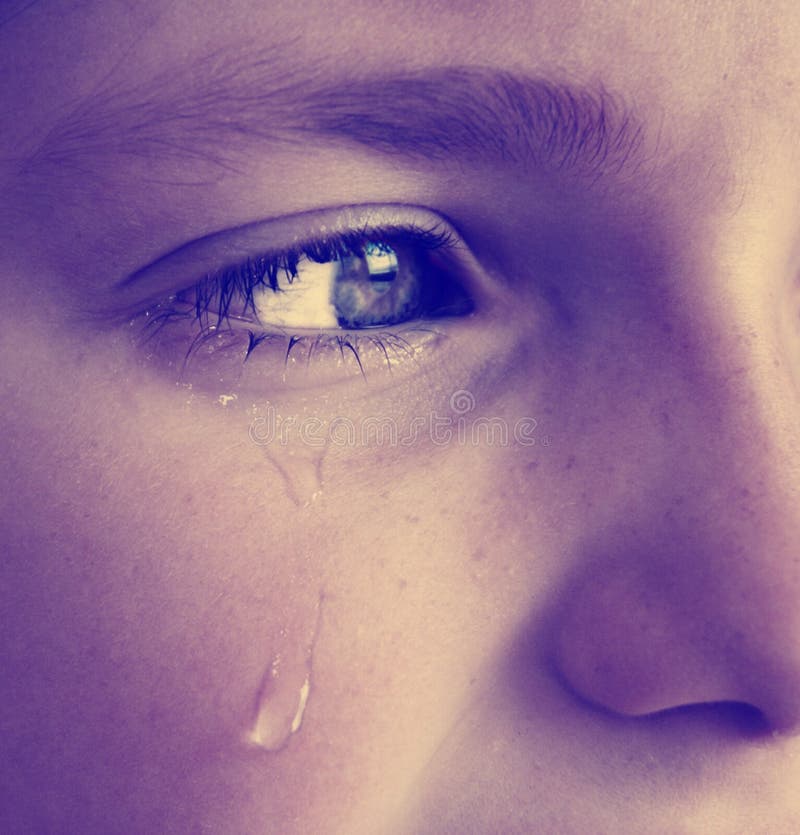 Instagram Little Girl Crying with Tears