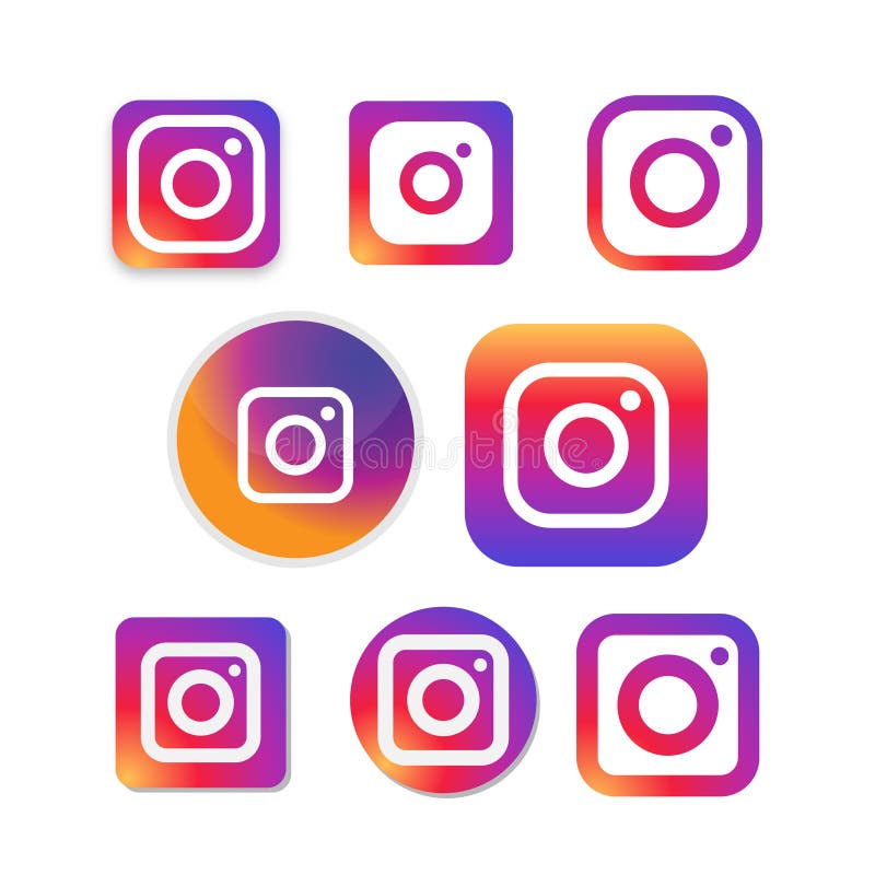 Instagram Logo Editorial Vector Illustration Photo Application.