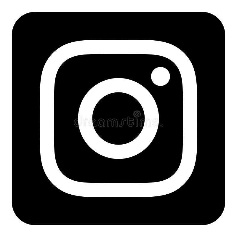 VORONEZH, RUSSIA - NOVEMBER 21, 2019: Instagram logo square icon in black color. VORONEZH, RUSSIA - NOVEMBER 21, 2019: Instagram logo square icon in black color