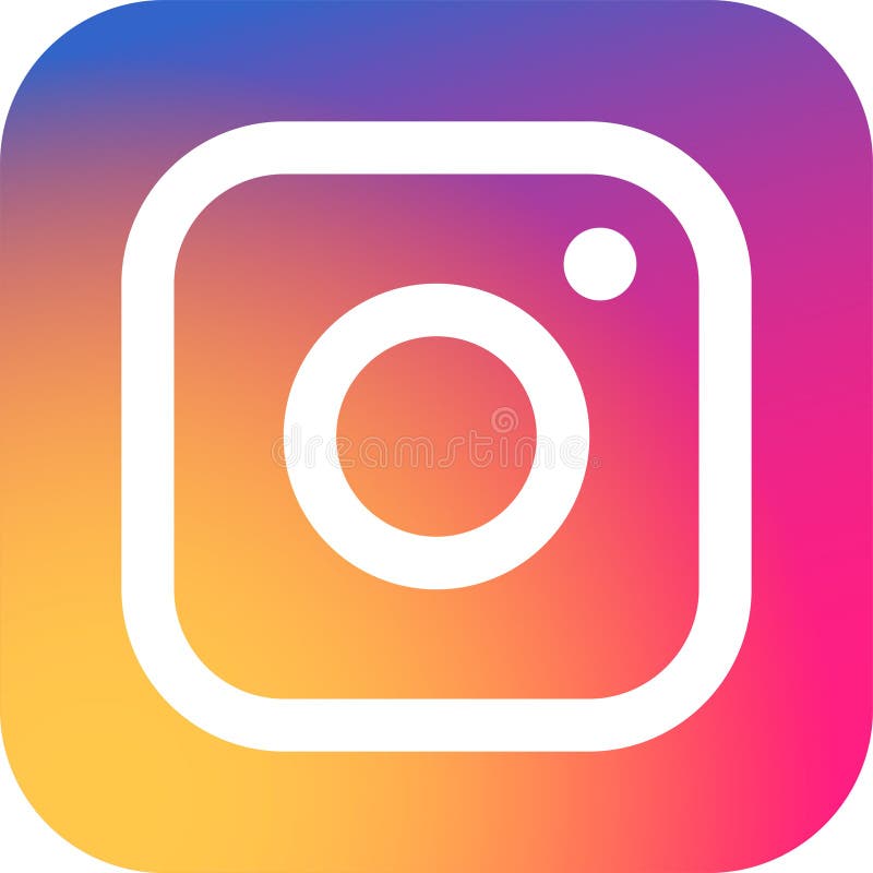 Instagram logo. Insta Realistic social media icon logotype on a transparent background
