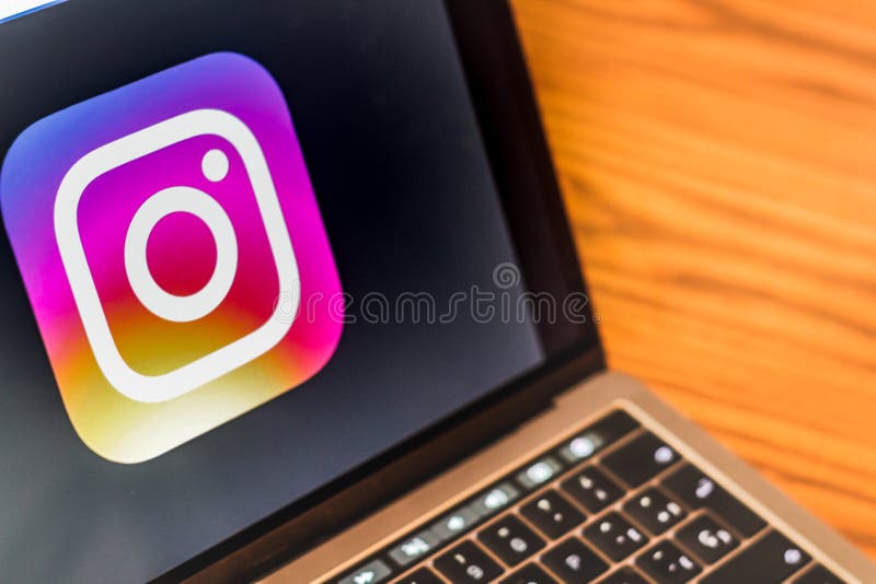 Dallas, Texas/ United States - 05/10/2018: Photograph of instagram logo on laptop screen.