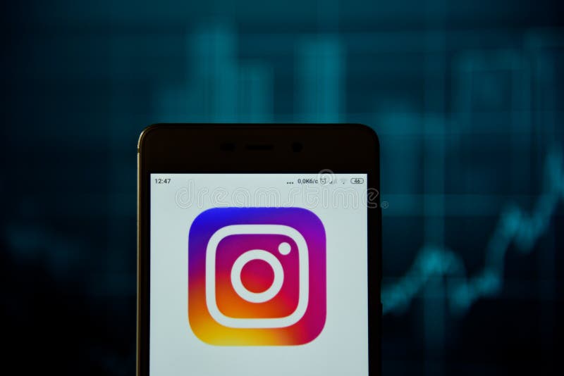 Instagram Logo Instagram Logo Seen On Smartphone Editorial ...