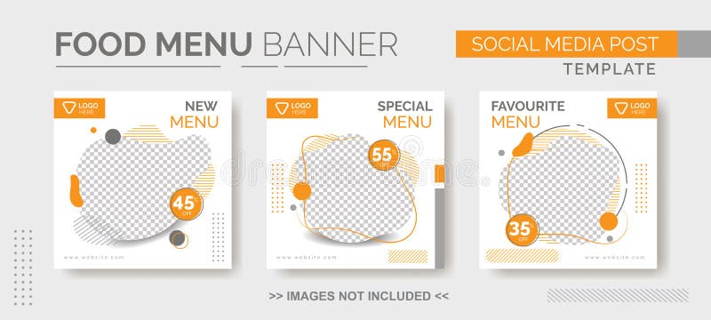 This is Food Menu Banner Template, Social Media  Food Tamplate, Instagram Post Food Template with orange and gray color. This is Food Menu Banner Template, Social Media  Food Tamplate, Instagram Post Food Template with orange and gray color