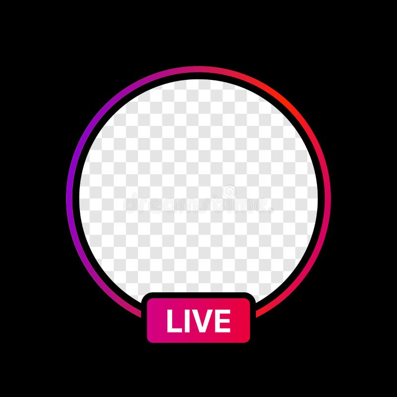 Instagram Profile Live Icon Interface. Transparent Placeholder ...