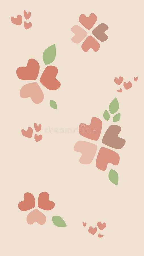 For Instagram Stories, a Vector Background with Hearts in  Format for  Valentine`s Day Stock Vector - Illustration of communication, blogger:  163314914