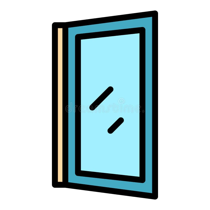 Install window icon color outline vector vector illustration