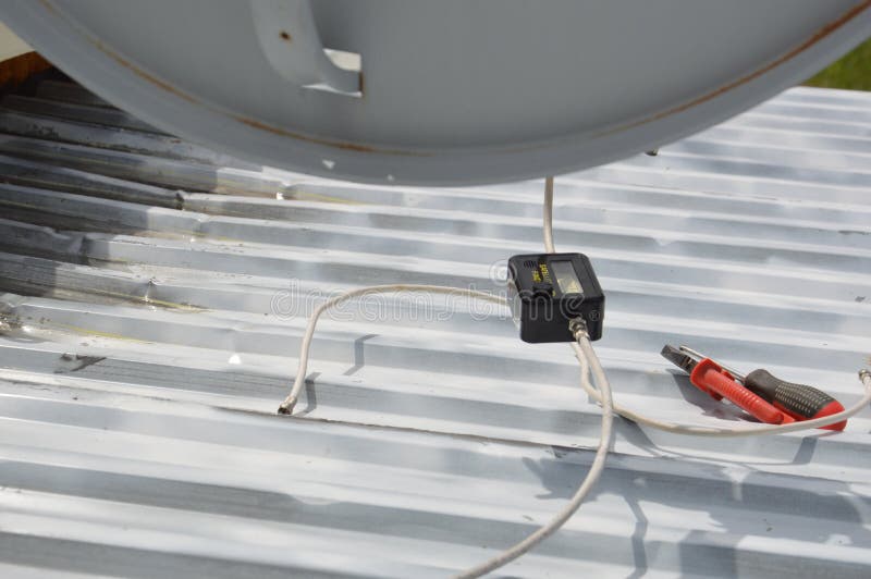 Installation and Configuration of a Satellite Television Dish Stock