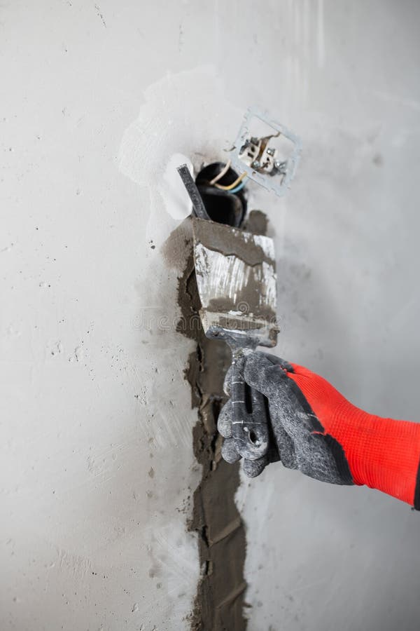 906 Electrical Outlet Wire Concrete Wall Stock Photos Free & Royalty