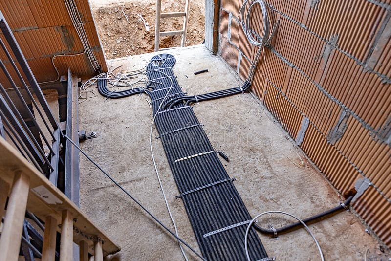 Installation of Electricity Cable in Cable Canals at the Floor