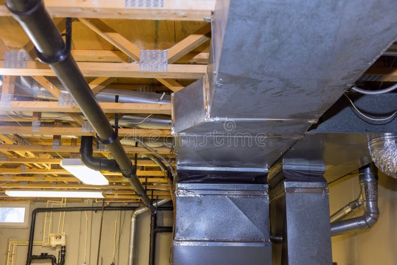 Installation of Heating System on the Ceiling of the Pipe Heating