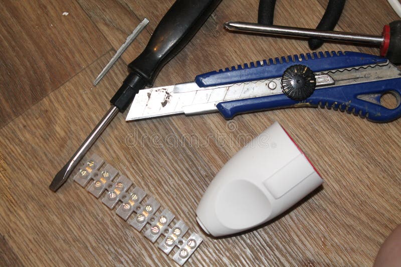 Junction Box with Electrical Wires in the Wall Stock Photo Image of