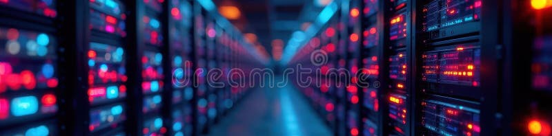 Installing advanced network infrastructure components, maintenance, technology, hardware royalty free illustration