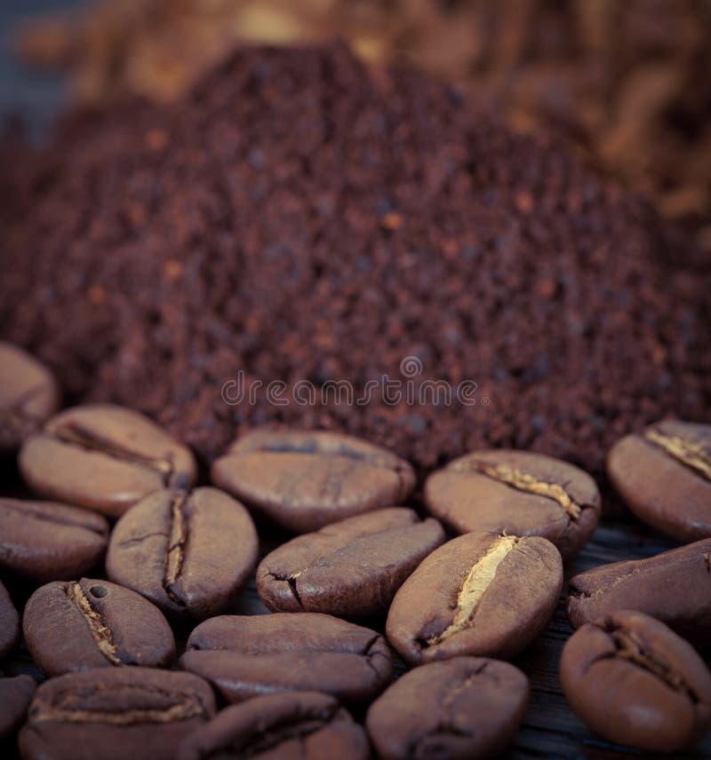Instant, Ground Coffee and Coffee Beans Stock Photo Image of black, energy 29571064