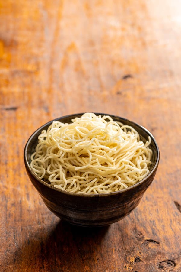 Instant Noodles. Cooked Chinese Noodles in Bowl Stock Image Image of