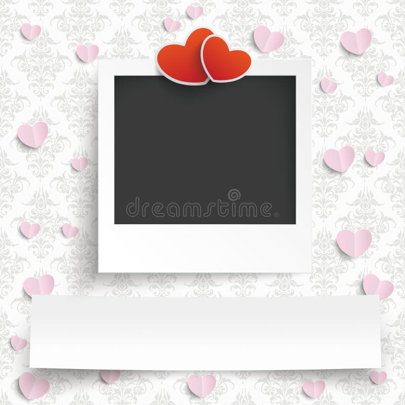 Pink Fabric Heart Shaped Wreath Frame On Wood Background Wallpaper