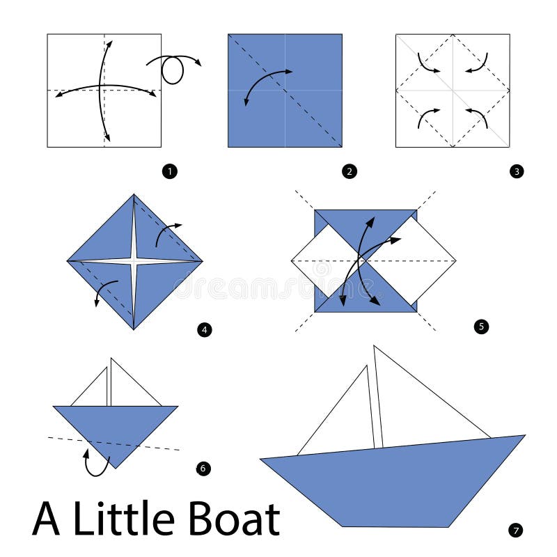 Instrucciones paso a paso cómo hacer papiroflexia un bolsillo del corazón  ilustración del vector