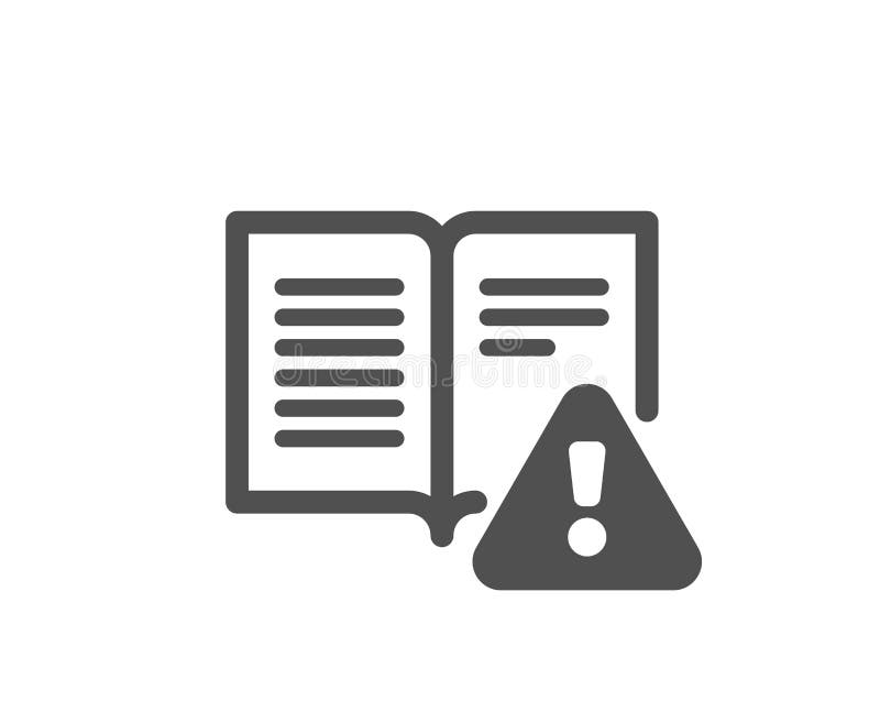 Instruction Manual Icon. Warning Book Sign. Vector Stock Vector
