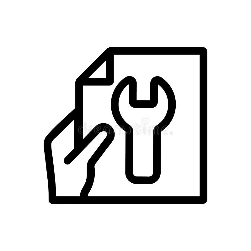 Book with the Instruction of the Vector Icon. Isolated Contour Symbol