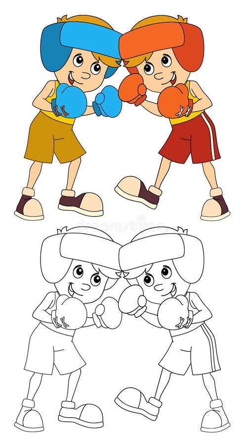 Instruire pentru copii din desene animate, boxul izolat vector illustration
