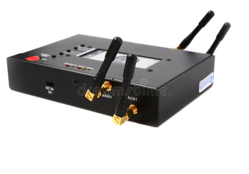 Instrument with Antennas for Gsm Signal Meter. Isolated on White Stock