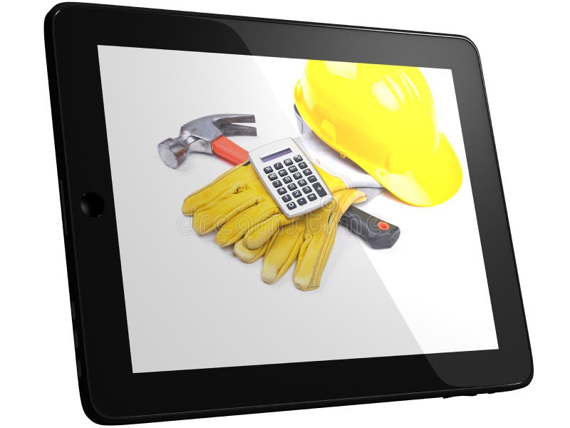Instrumente pe ecranul computerului tabletă vector illustration