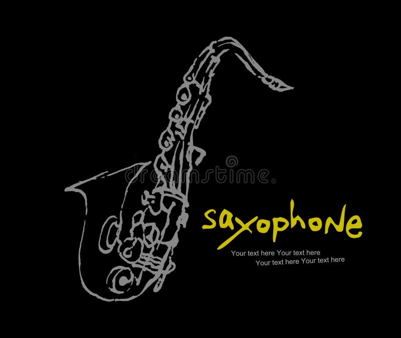 Instruments collection -1:Saxophone royalty free illustration