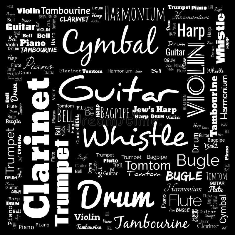 musical instruments word cloud, word cloud use for banner, painting, motivation, web-page, website background, t-shirt & shirt printing, poster, gritting, wallpaper &#x28;illustration, graphic, group, symbol, melody, musician, wind, microphone, horn, tuba, synthesizer, harp, ukulele, audio, cello, clarinet, balalaika, accordion, object, bass, banjo, guitar, violin, drum, orchestra, sound, saxophone, isolated, trumpet, acoustic, jazz, set, collection, piano, classical, art, concert, trombone, icon, maracas, flute, electric, tambourine, white, rock. musical instruments word cloud, word cloud use for banner, painting, motivation, web-page, website background, t-shirt & shirt printing, poster, gritting, wallpaper &#x28;illustration, graphic, group, symbol, melody, musician, wind, microphone, horn, tuba, synthesizer, harp, ukulele, audio, cello, clarinet, balalaika, accordion, object, bass, banjo, guitar, violin, drum, orchestra, sound, saxophone, isolated, trumpet, acoustic, jazz, set, collection, piano, classical, art, concert, trombone, icon, maracas, flute, electric, tambourine, white, rock