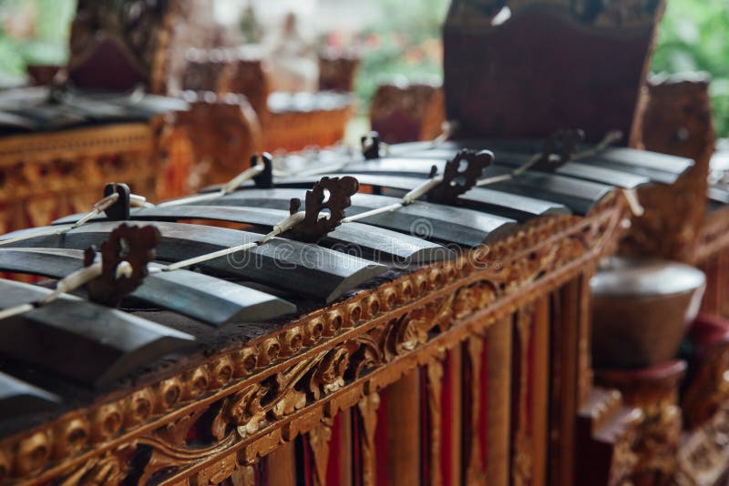 Instruments de musique traditionnels de balinese, Ubud, Bali image stock Instruments de musique traditionnels de balinese, Ubud, Bali image stock
