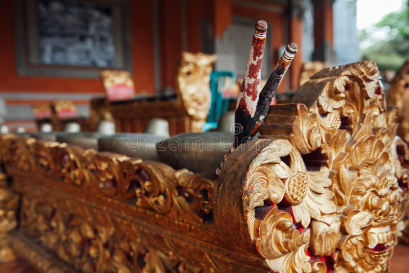Instruments de musique traditionnels de balinese, Ubud, Bali images stock Instruments de musique traditionnels de balinese, Ubud, Bali images stock