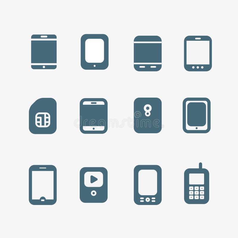 Instruments modernes et de vintage de mobile illustration stock Instruments modernes et de vintage de mobile illustration stock