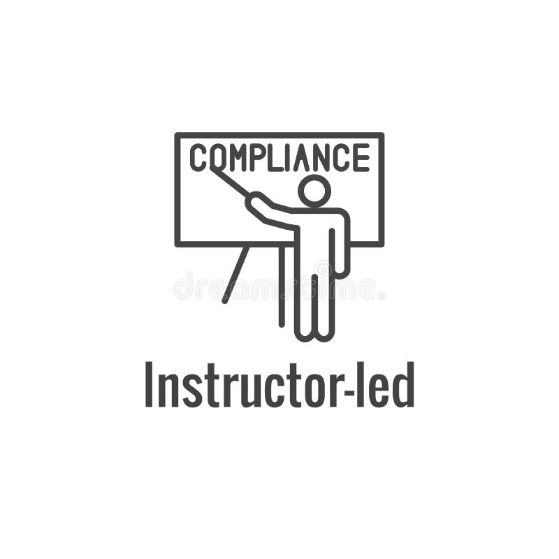 Instrução da conformidade - ícones de teste com os estudantes de ensino do trabalhador do instrutor ilustração royalty free Instrução da conformidade - ícones de teste com os estudantes de ensino do trabalhador do instrutor ilustração royalty free