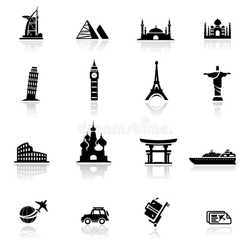 inställda kultursymbolslandmarks vektor illustrationer inställda kultursymbolslandmarks vektor illustrationer