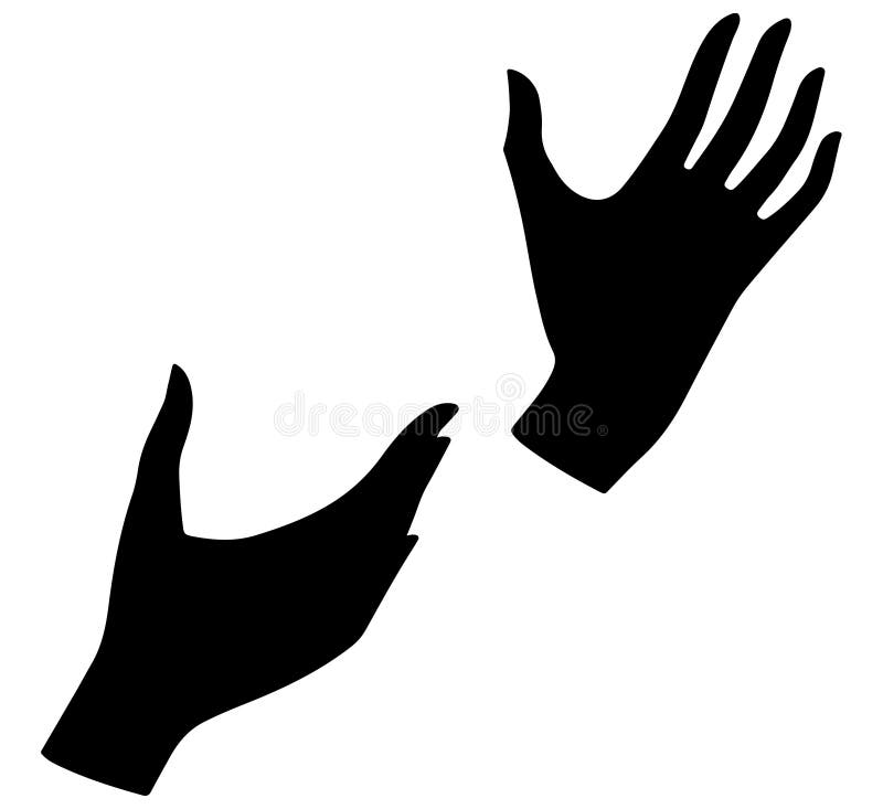 Inställning av kvinnliga händer Gestures Kvinnliga händer illustration vektor illustrationer Inställning av kvinnliga händer Gestures Kvinnliga händer illustration vektor illustrationer