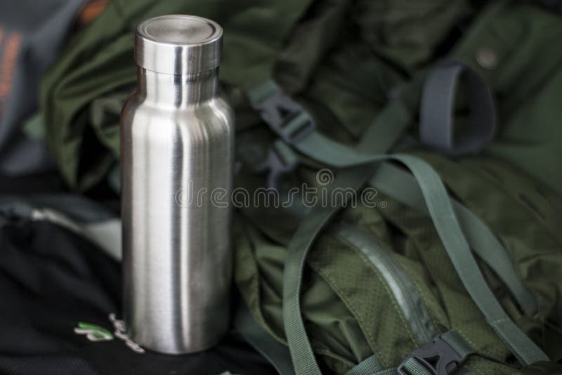 Backpack with Stainless Steel Plastic Free Reusable Water Bottle