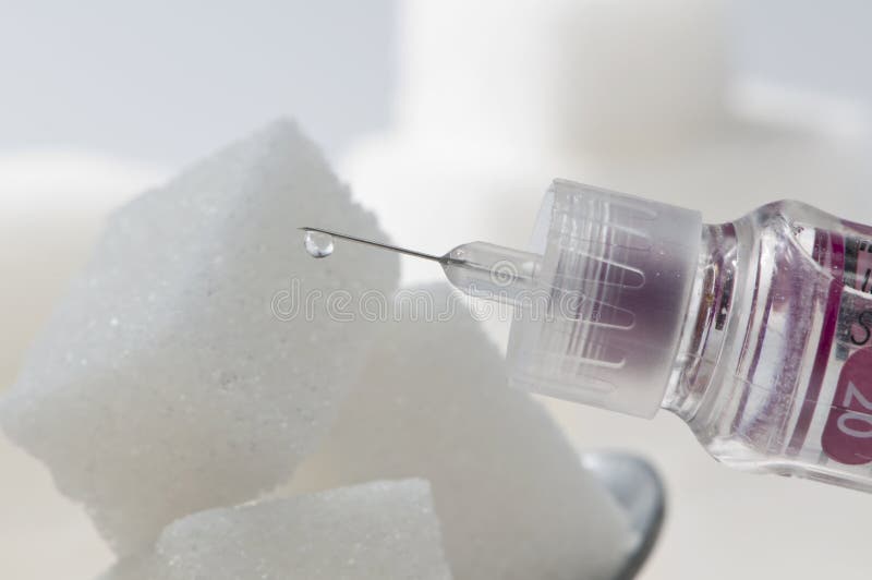 Insulin drop on sugar cube