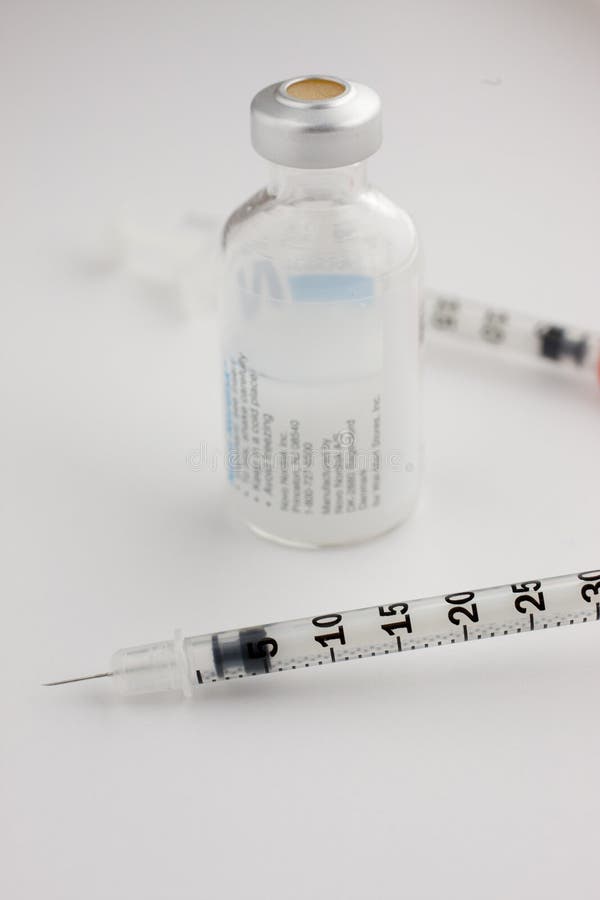 Insulin and syringe royalty free stock image