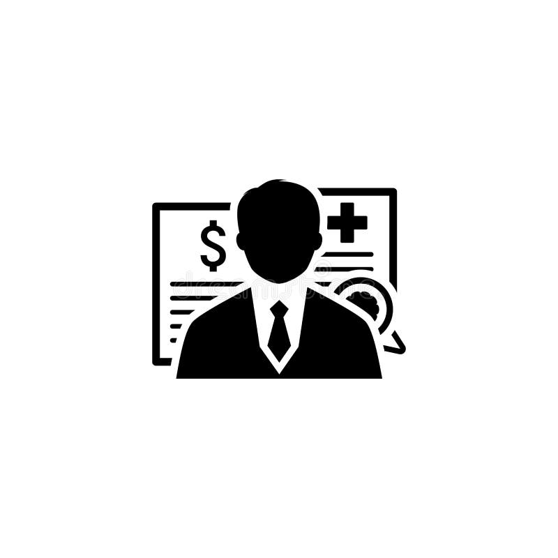Insurance Agent Icon. Flat Design vector illustration