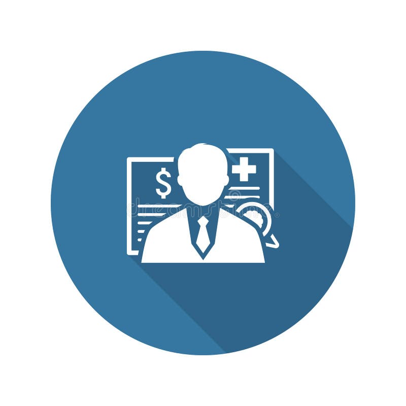 Insurance Agent Icon. Flat Design royalty free illustration