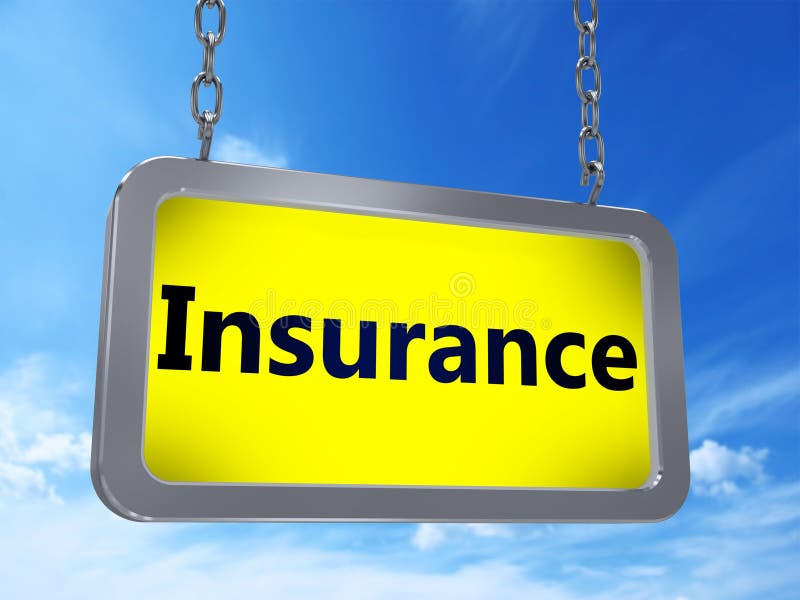 Insurance on billboard royalty free illustration