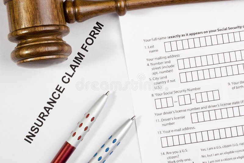 Insurance Claim Form stock image. Image of gavel, health - 27588677