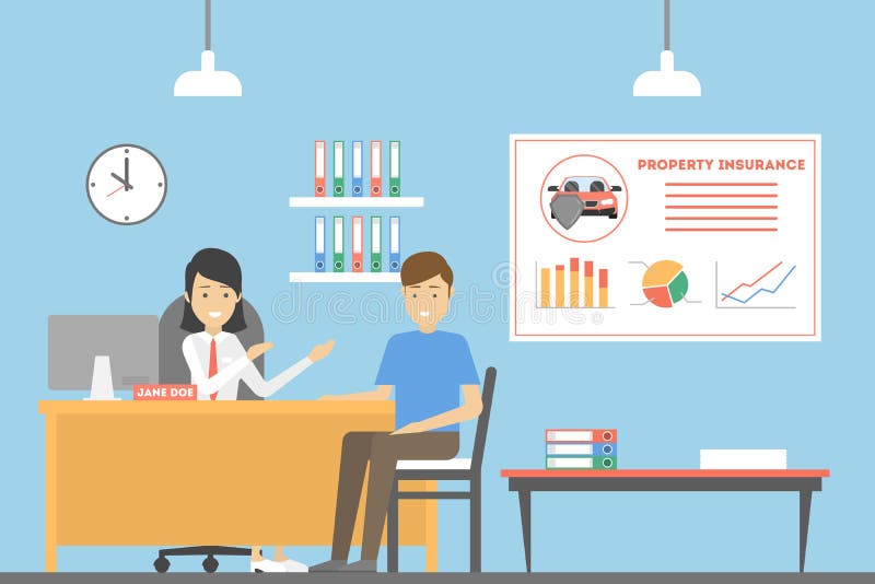 Insurance company office. stock vector. Illustration of insurance - 104261928 Insurance company office. stock vector. Illustration of insurance - 104261928