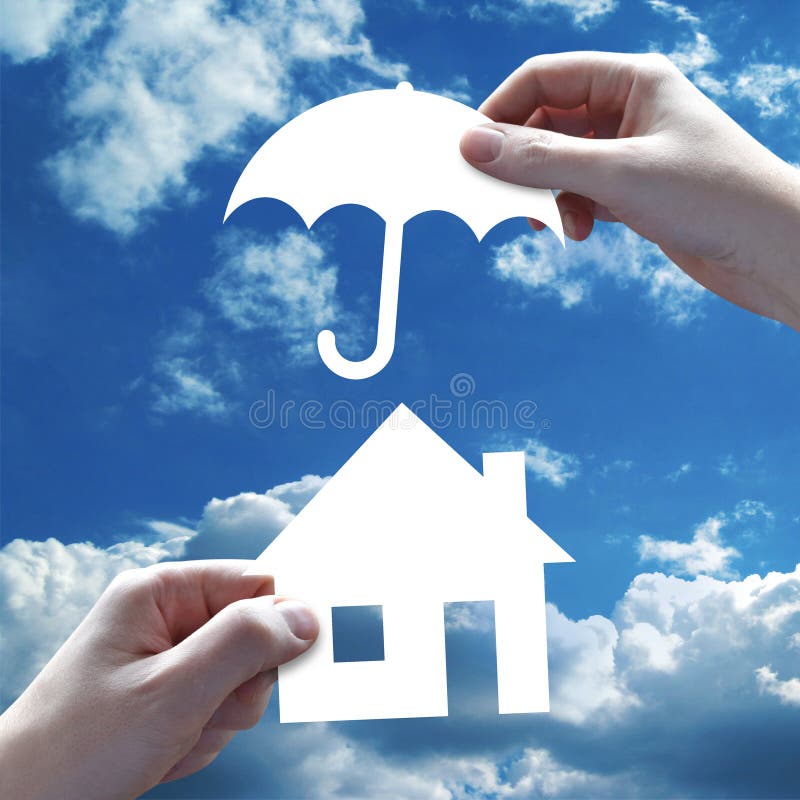 House Safety, Insurance Policy Concept, Sky Stock Photo