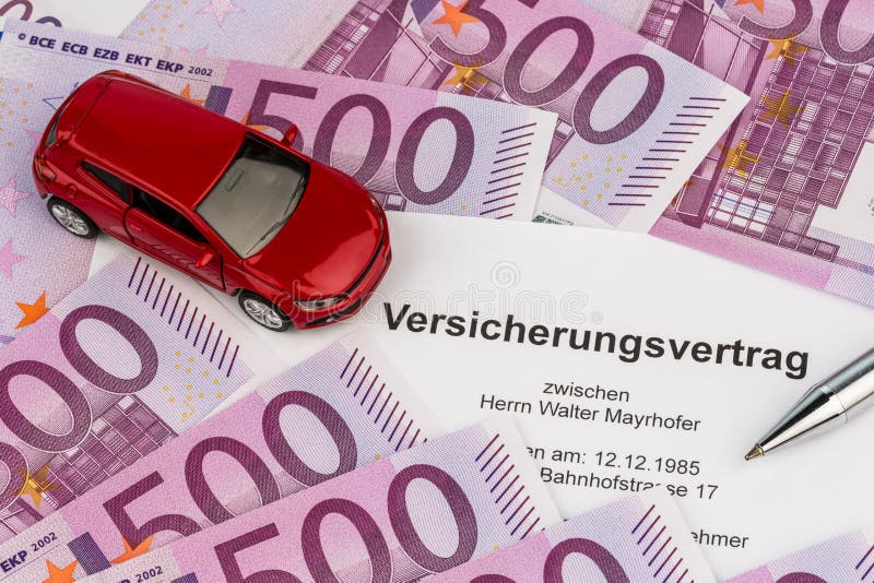 Insurance Contract For A New Car Stock Photo - Image of ...